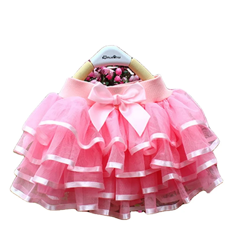 Tutu Skirt Girls Cake Tutu Pettiskirt Dance Mini Skirt Birthday Princess Ball Gown Children Kids Clothes 4 Layers Tulle Skirts (1600088775238)