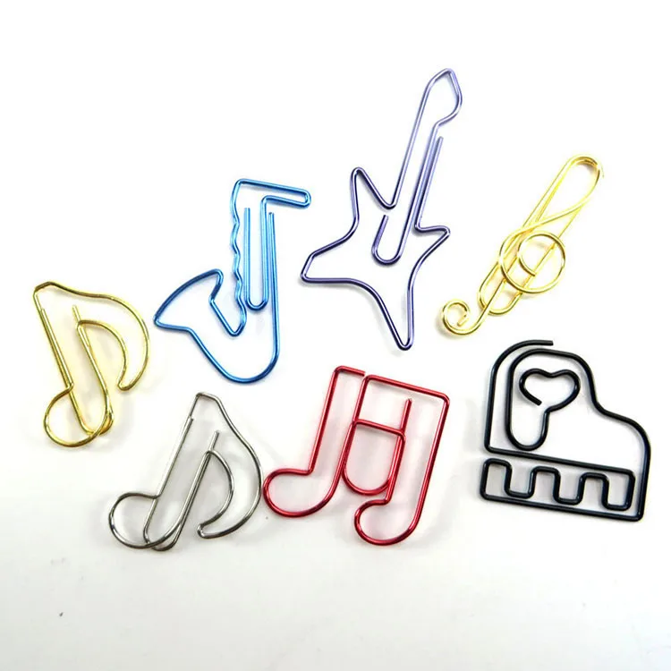 Advertising gift music saxophone special shaped colorful metal paper clips