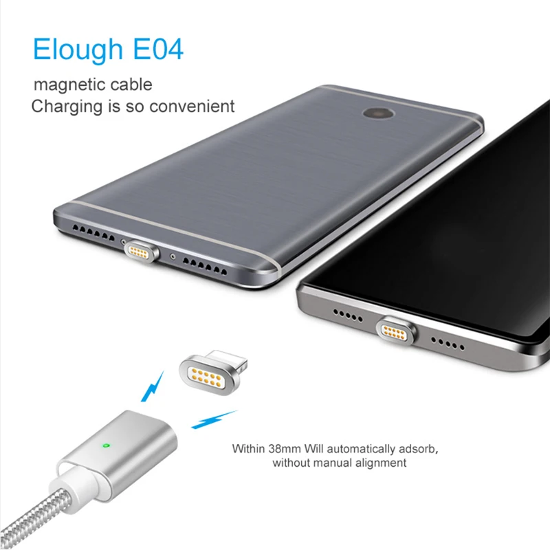 Vnew multifunction magnetic cable 3 in 1magnetic usb charging and data with gold plated for micro Type C