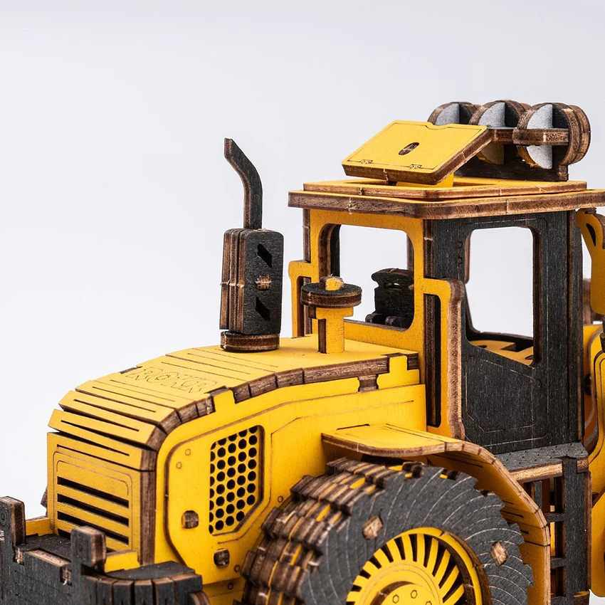 Robotime Rokr Contact Get 14% off DIY Series TG509K Bulldozer Engineering Vehicle Model Kits Wooden Toys 3D Wood Puzzles