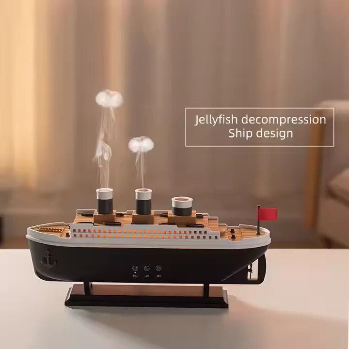 250ml Ultrasonic  Dynamic Jellyfish Aroma Diffuser Aromatherapy Air Humidifiers LED Night Light Humidifier Diffuser With Remote