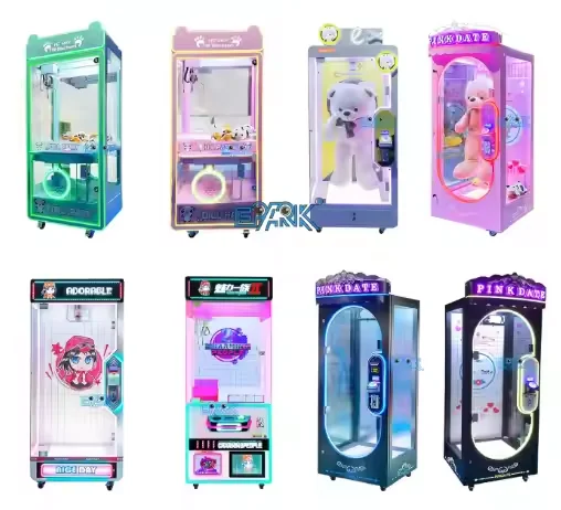 Luxury Arcade Prize Claw Crane Game Machine Pink Date Cut Scissors Toy Gift Wholesale Price 220V Coin Payment Metal Plastic