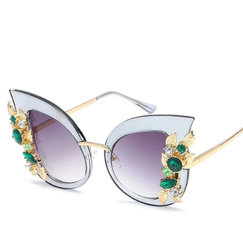 2022 Fashion Trending Classic Cat Eye Diamond Sunglasses Party Glasses For Women