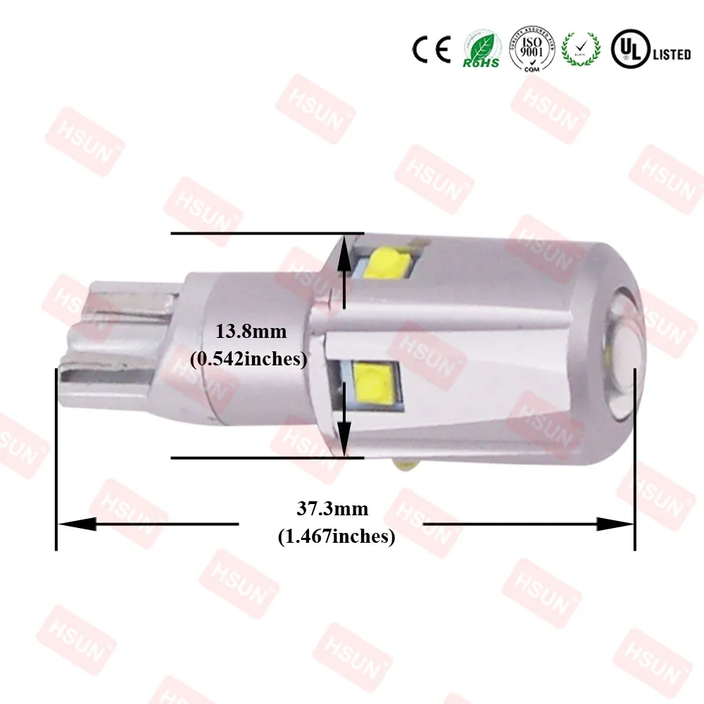 
HSUNLAMP Led lamp T15 w16w car led T15 30W 600lm LED Light Source backup reverse Lamp Bulb T15 led bulb fog light 