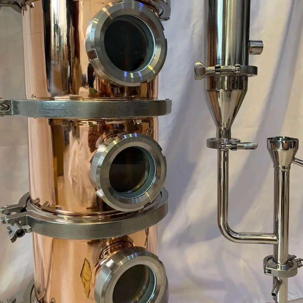 Медная рефлюксная колонка с медными пузырьковыми пластинами 4, 6, 8, 12 дюймов