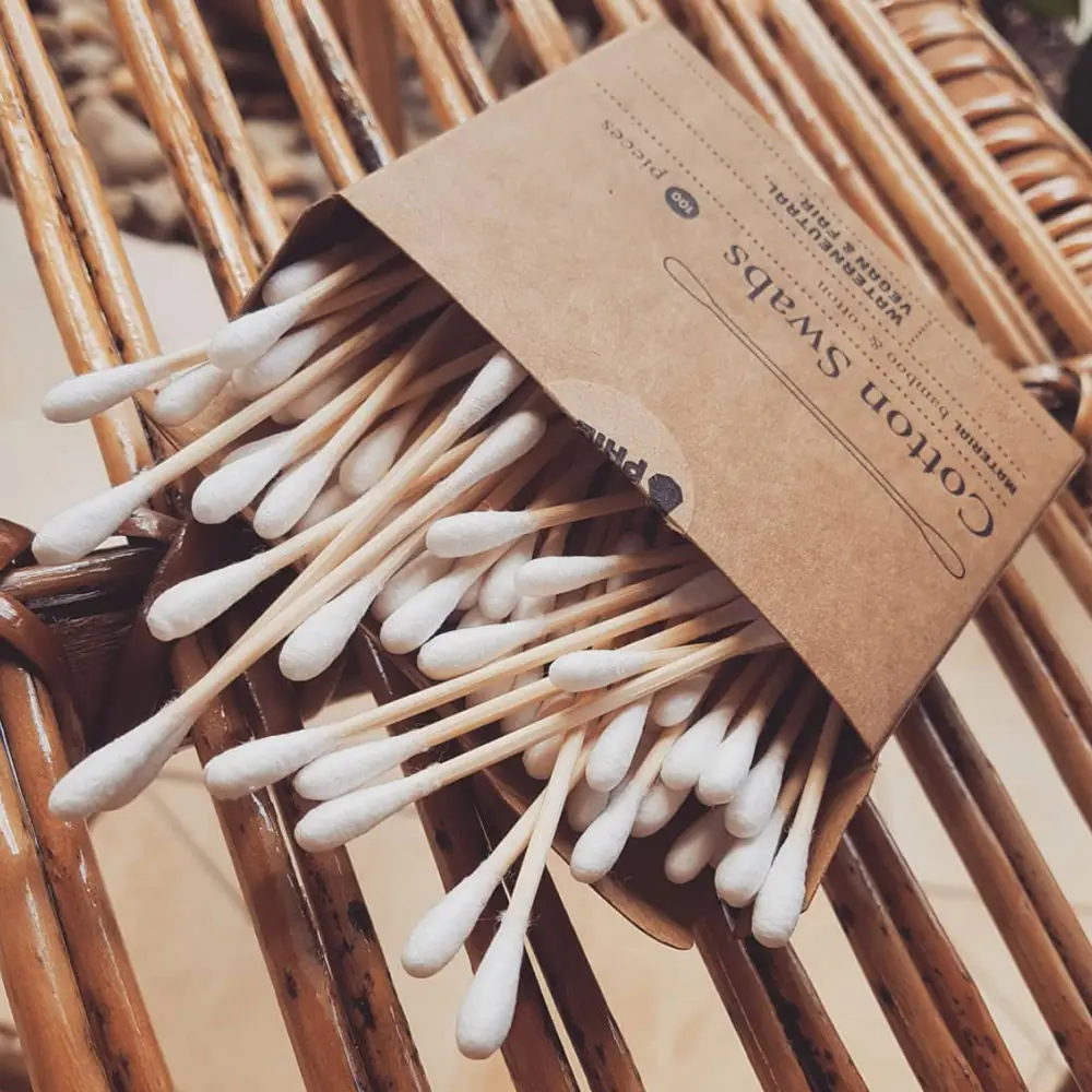 Sterile Individual Eye Makeup Remover Stick Bamboo Health Cotton Swab for Beauty Shop Cleaning Makeup & Eyelash Sponge Material