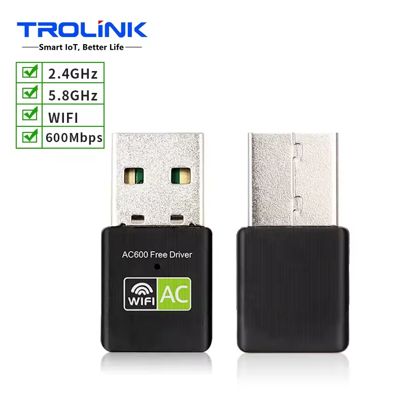 Trolink USB Wireless Network Card wireless dongle 600M Network Card Computer USB Wifi Adapter  Receiver dongle