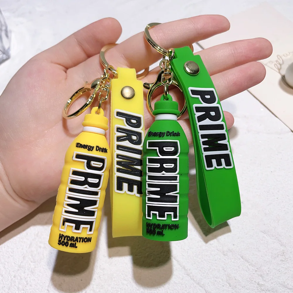PRIME Energy Drink Bottle Keychain Prime Drink Bottle Pendant PVC Soft Glue Drink Bottle Pendant