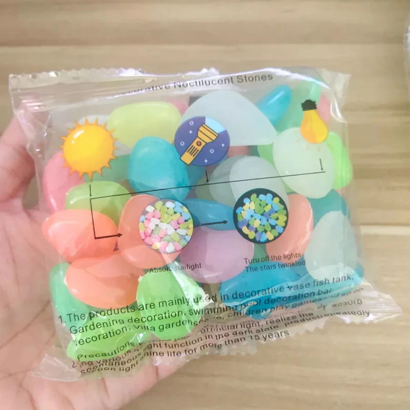Светящиеся полимерные камни, светящиеся в темноте, для украшения дома и сада, оптовая продажа с завода 2022