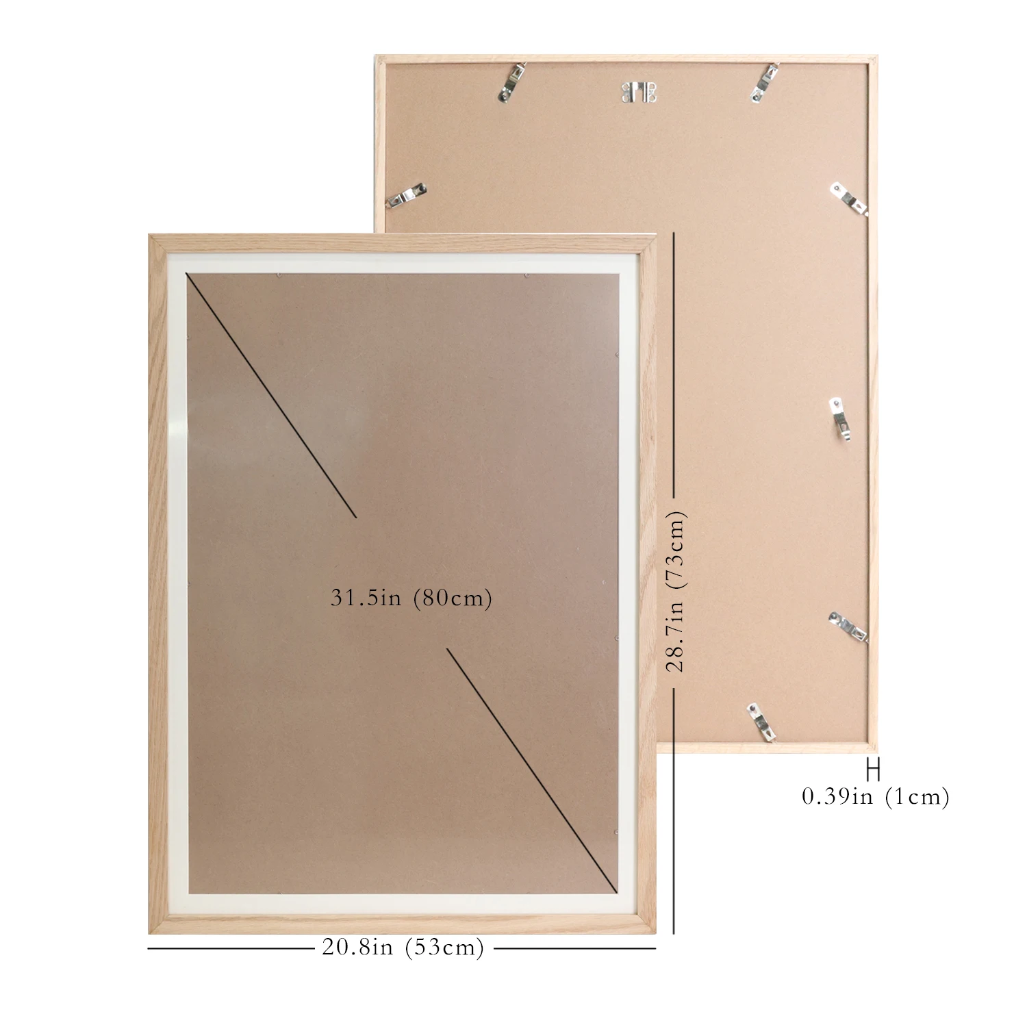 Nordic elegant large custom A3 A4 oak photo frame Picture frame solid wood photo frame