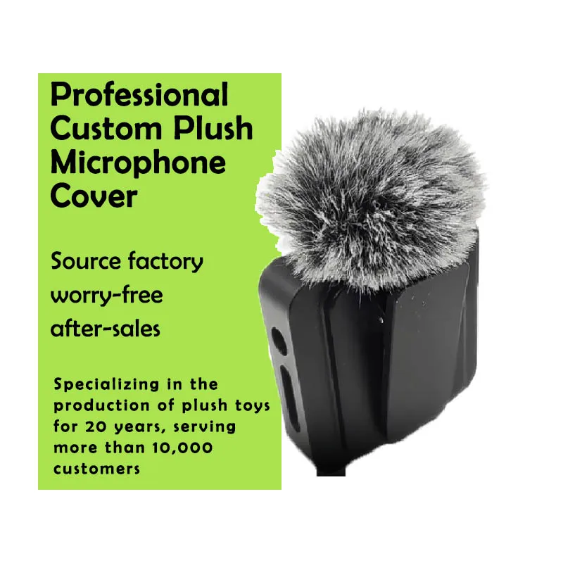 Professional customization of any shape and model of windproof microphone foam cover spray-proof rabbit hair lavalier microphone