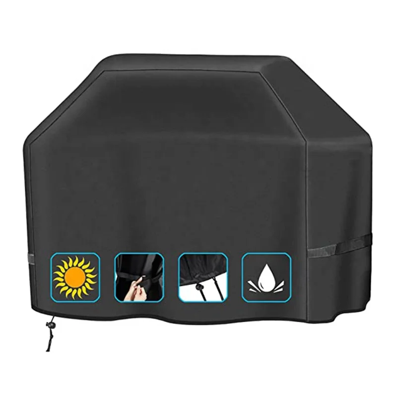 Factory Wholesale Garden Waterproof Grill Cover Heavy Duty 600D Oxford Fabric UV Resistant BBQ Cover Griddle Grill Cover