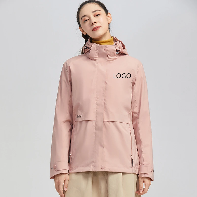 Customize Waterproof Activity Hooded Jacket Outdoor Winter Warm Down Snowboard Coat 2 Pieces Set