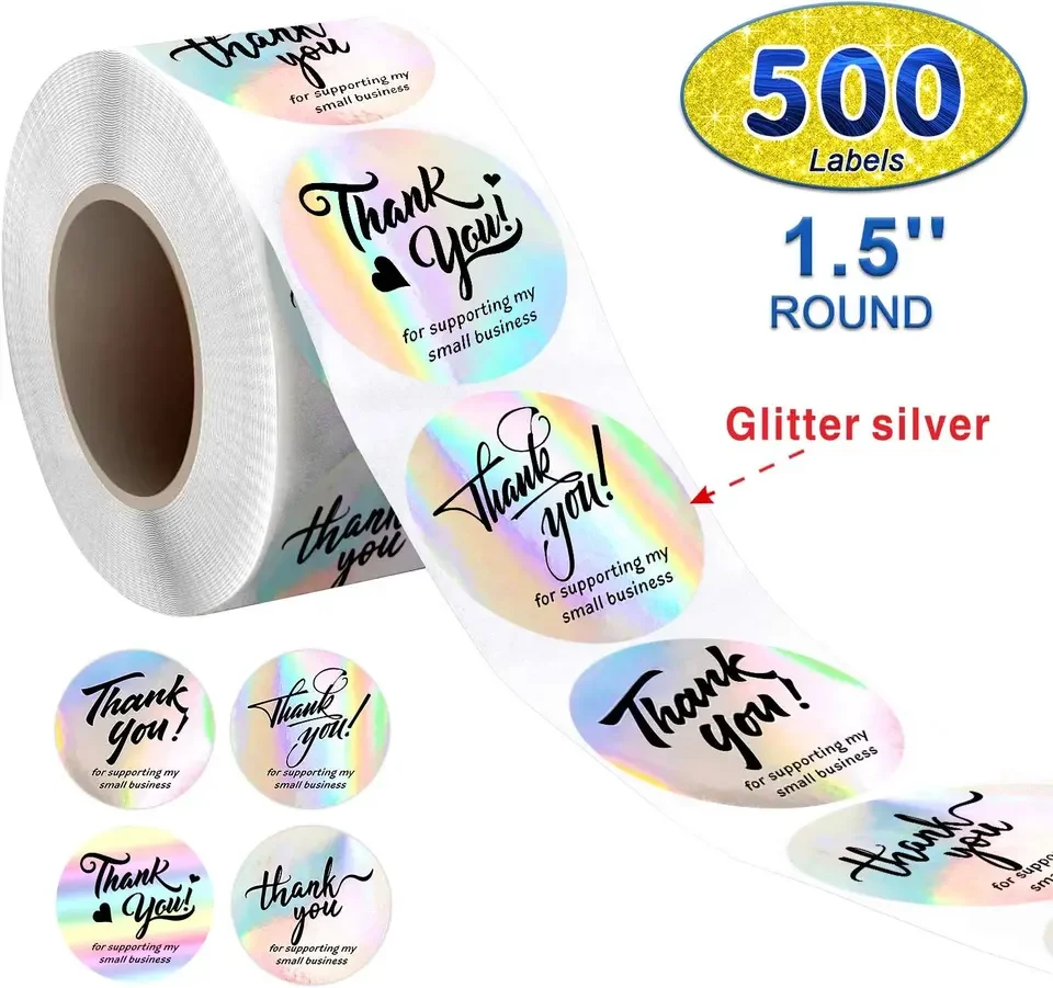 Manufacturers Custom Private Brand Name Printing Logo Adhesive Roll Labels Stickers for Packaging