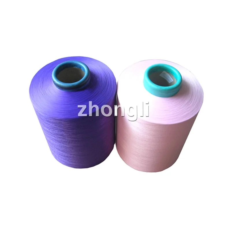 Hot  DTY polyester filament yarn 75d/36f/2  sd one heat box high-elastic zhongli thread