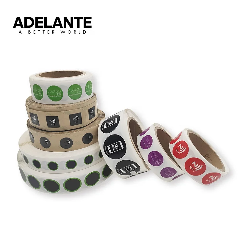 Производитель ADELANTE, оптовая продажа, индивидуальная программируемая антиподделка, наклейка с этикетками NFC