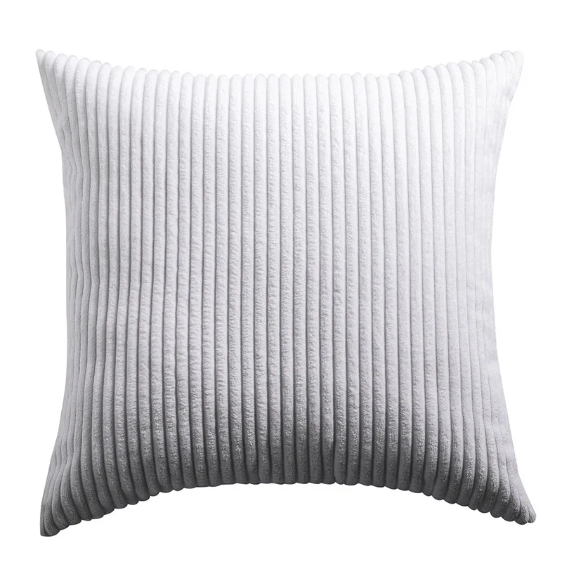 
Comfortable Throw Corner Supersoft Cushion Covers, Couch Sofa Bed Corduroy Corn Striped Pillow Covers/ 