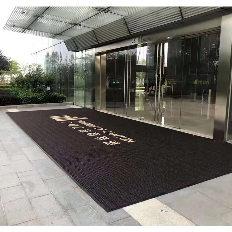 Super Rib PET  Floor Entrance Mat With Custom Logo For Hotel Hall Entrance Entry way