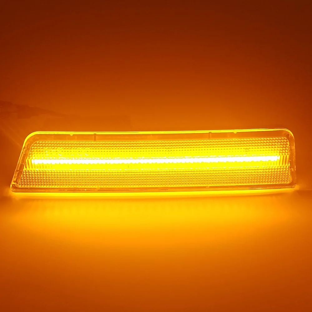 White Lens Yellow Color Front LED Side Marker Lamps  for Dodge Challenger 2008 2009 2010 2011 2012 2013 2014