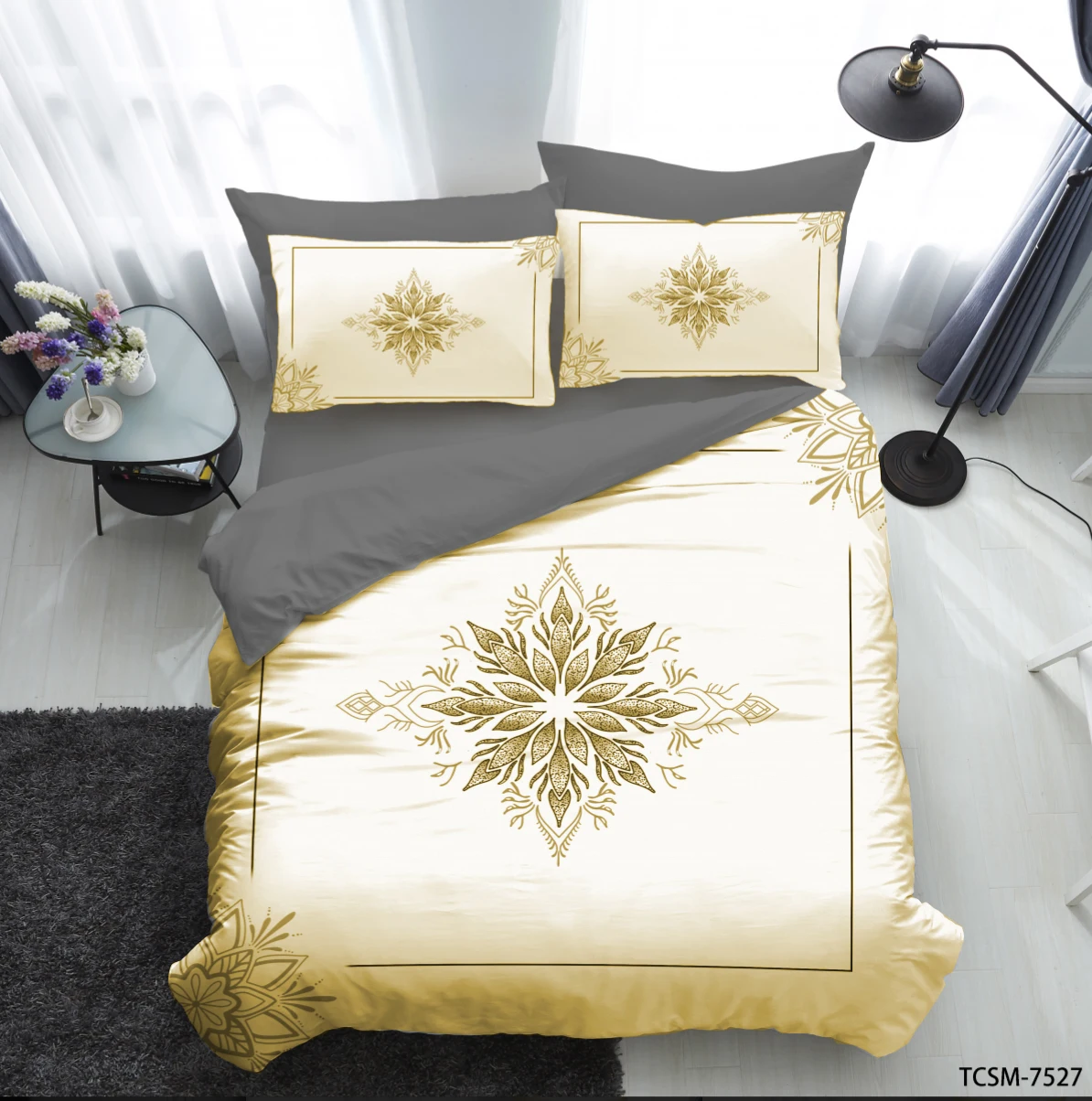 Wholesale high quality bohemian style faddish pattern printed pillow case duvet cover bed sheet bedding set 4pcs