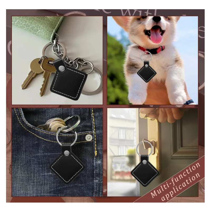 Custom Fashion Design PU Genuine Crazy Horse Multi-style Car Key Tag Bulk Leather Keychains Leather Keychain Tags