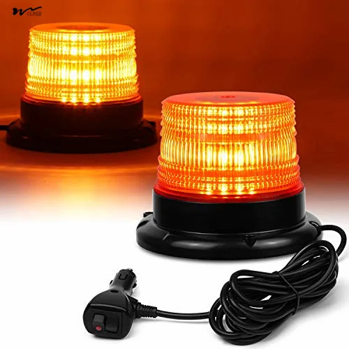 LED Strobe Light, 12V-24V Amber 40 LED Warning Safety Flashing Beacon Lights waterproof light
