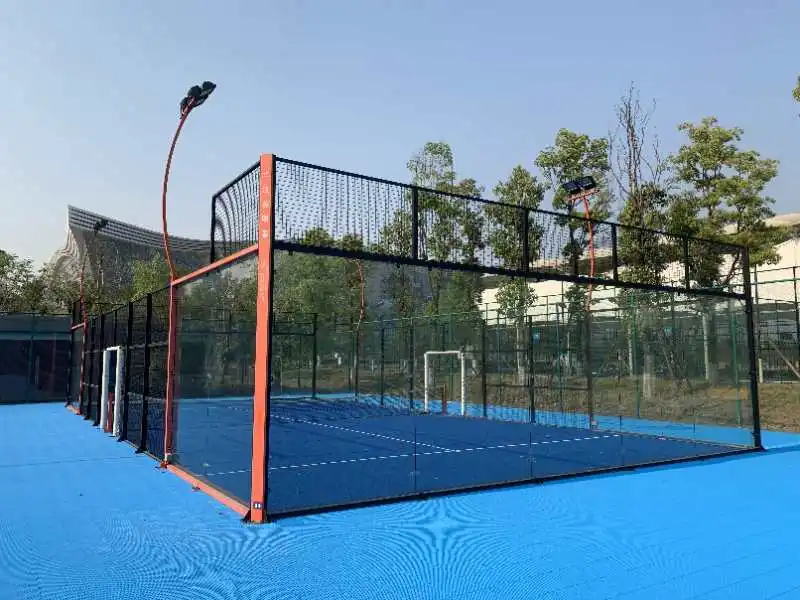 Hot Sale High-Quality Big Discount Panoramic Paddle Tennis Court 20*10 M Size Outdoor Sports Padel Court  Supplier