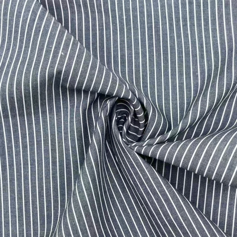 manufacturer wholesale High Quality 100 Cotton Fabric Yarn Dyed strip fabric for garment.