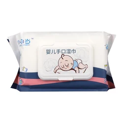 China Manufacturer High Quality Wholesale 80pcs Private Labels Plain Baby Wipes Disposable Wet Towels
