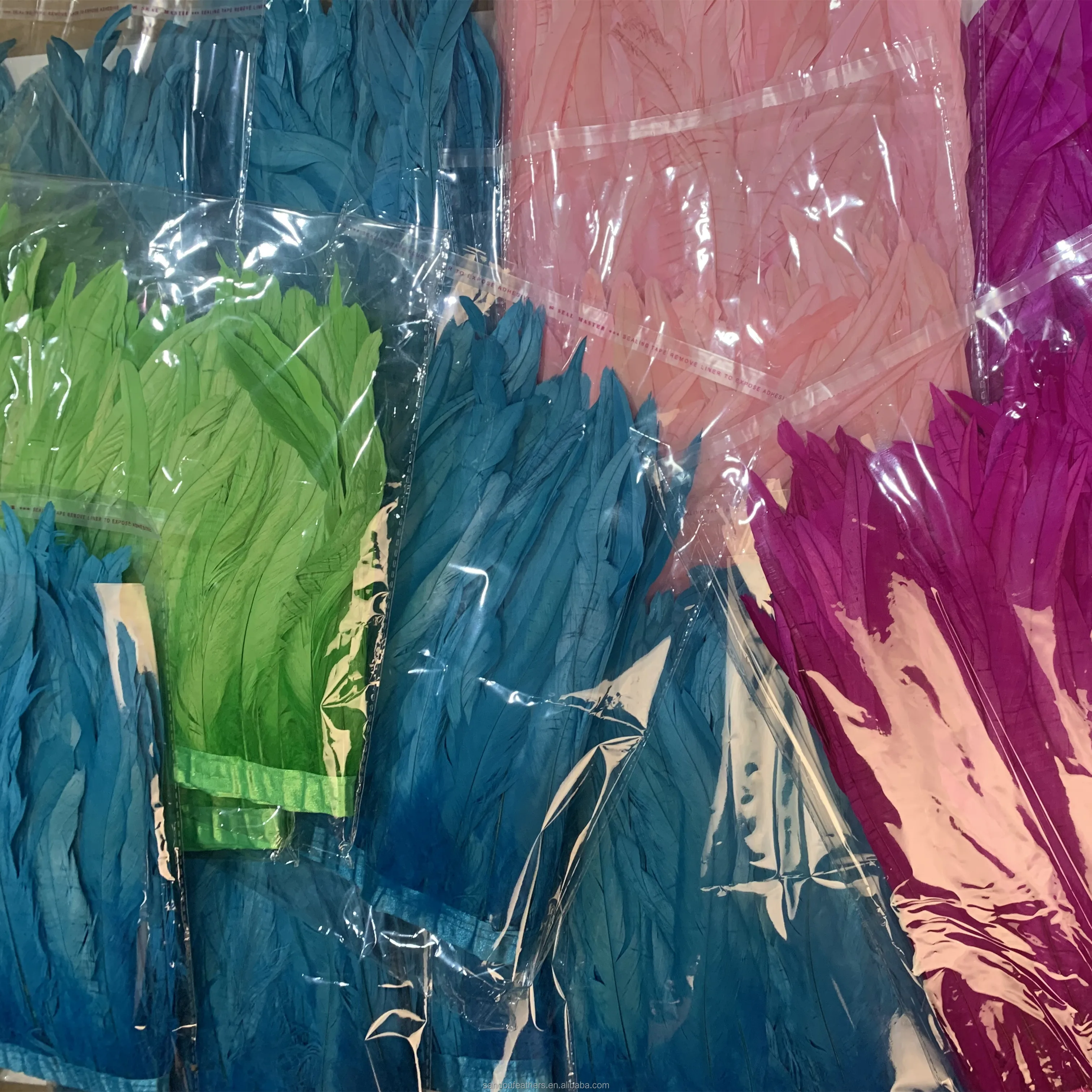 Wholesale 20-25 cm 25-30 cm 30-35 cm Cock Feather Trim Rooster Feather Trims For Crafts Dress Skirt Costumes Plumes