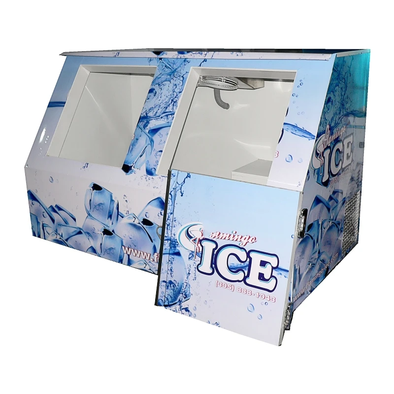 Soardragon DC-400 Inclined Door Ice Storage Merchandiser Bags Ice Freezer Cabinet with 1350L