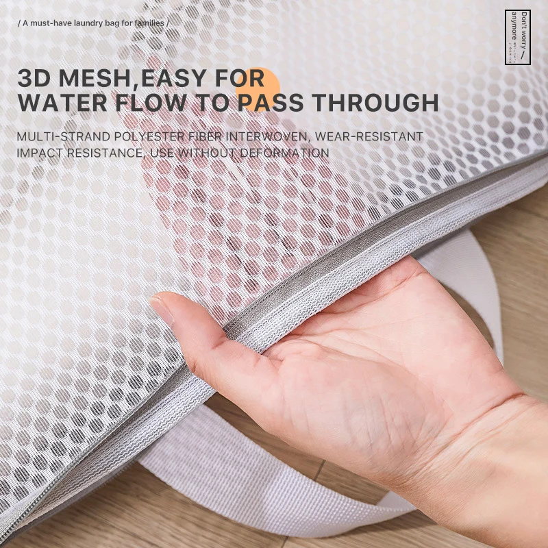 3D Laundry Bags Honeycomb Mesh Laundry Bags with Handle Reusable Machine Mesh Laundry Bags