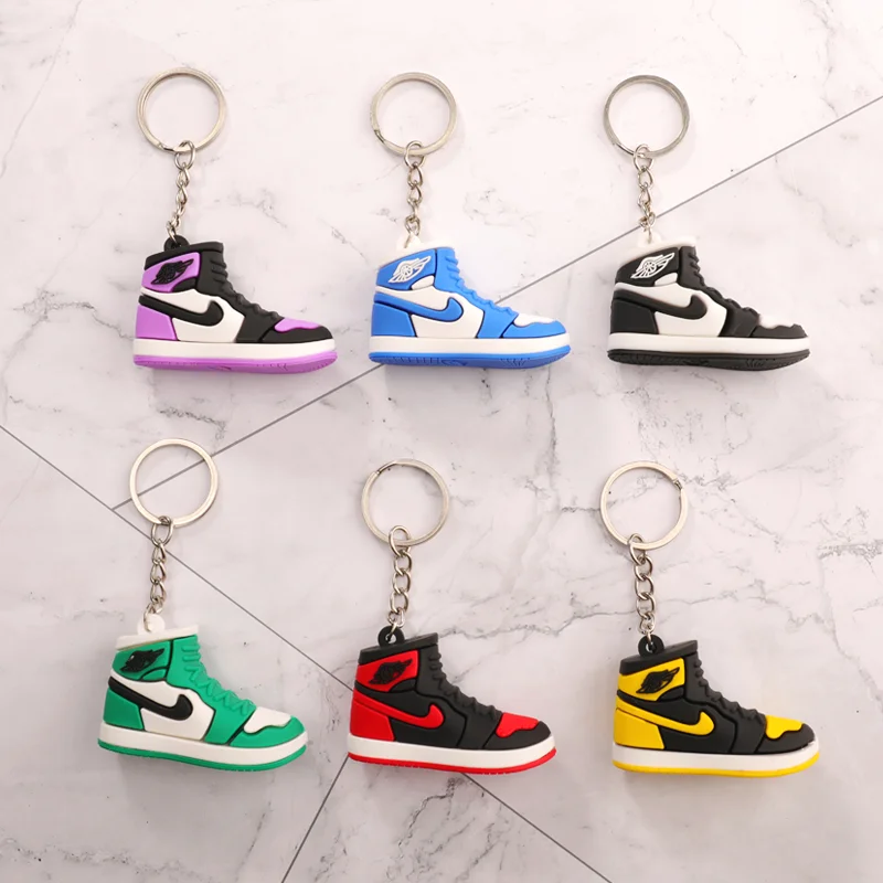  Лидер продаж на Amazon спортивная резиновая 3D мини обувь кроссовки Air Jordan брелок с