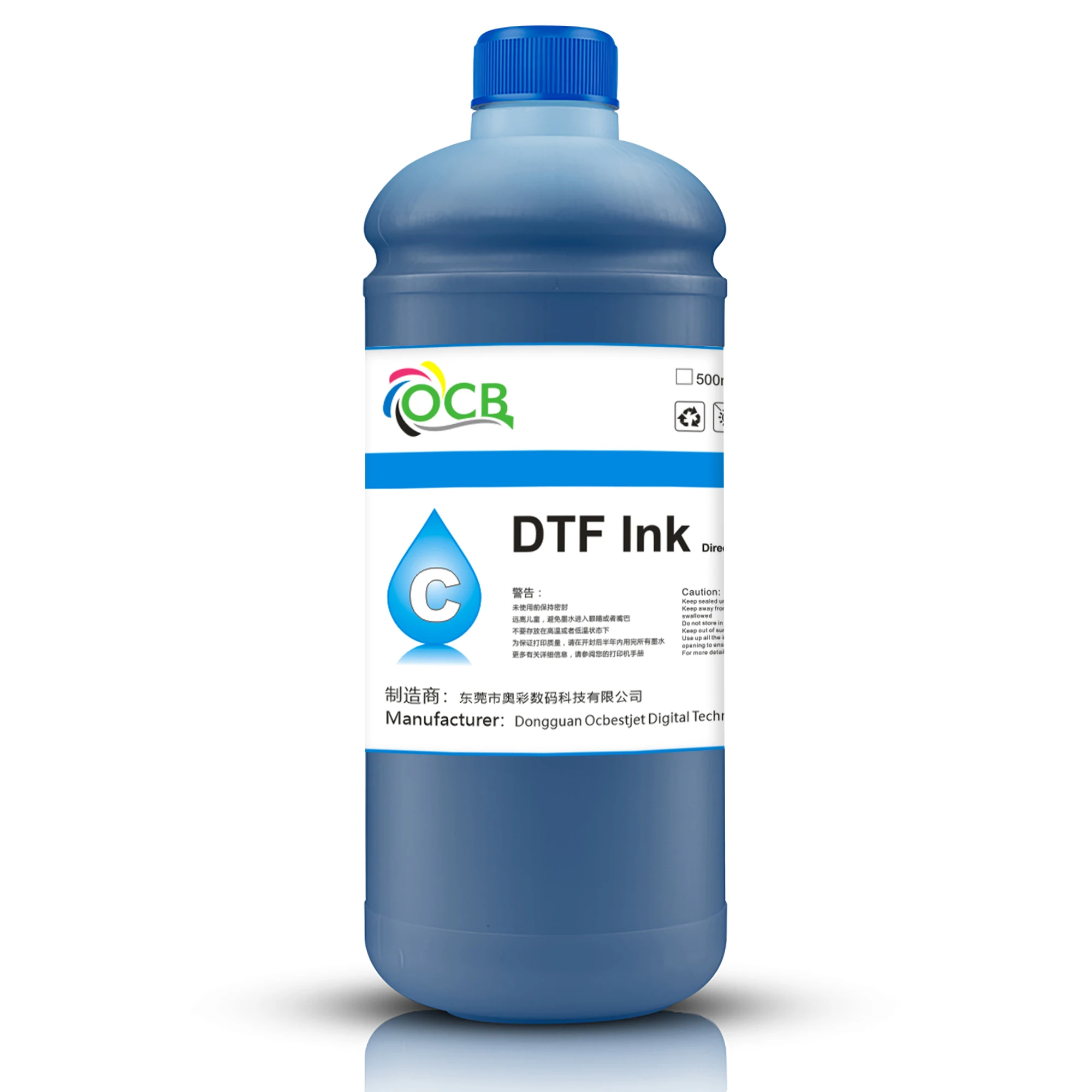 OCBESTJET 1000ml Premium Commercial Pro M T Puff Light White Cyan Non-Banding DTF Ink For Epson L805 Dx7 TP2600 Printer
