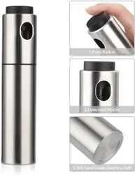 Stainless Steel Olive Oil Sprayer Versatile Oil Bottle For Kitchen Cooking BBQ Grilling And Roasting