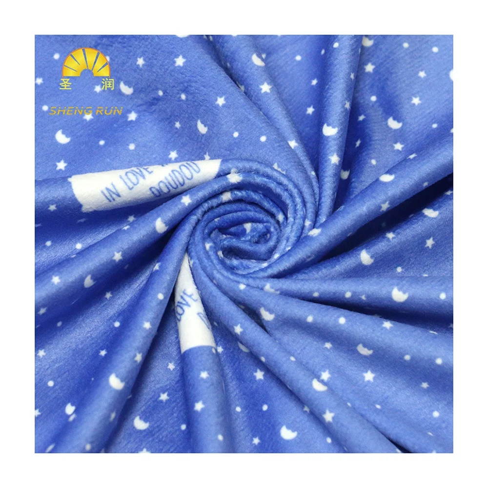 High Quality Wholesale Soft Touch Fashion Plain Print Knitted 100% Polyester Super Soft Fabric