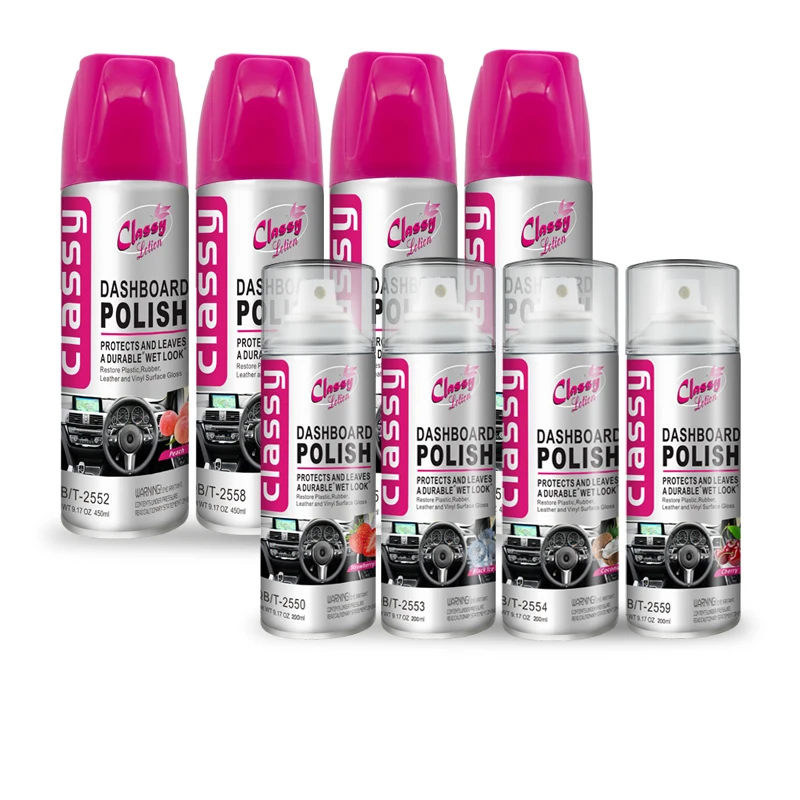 Factory supply Car Dashboard Polish Wax or Silicone Sprayer 450ML