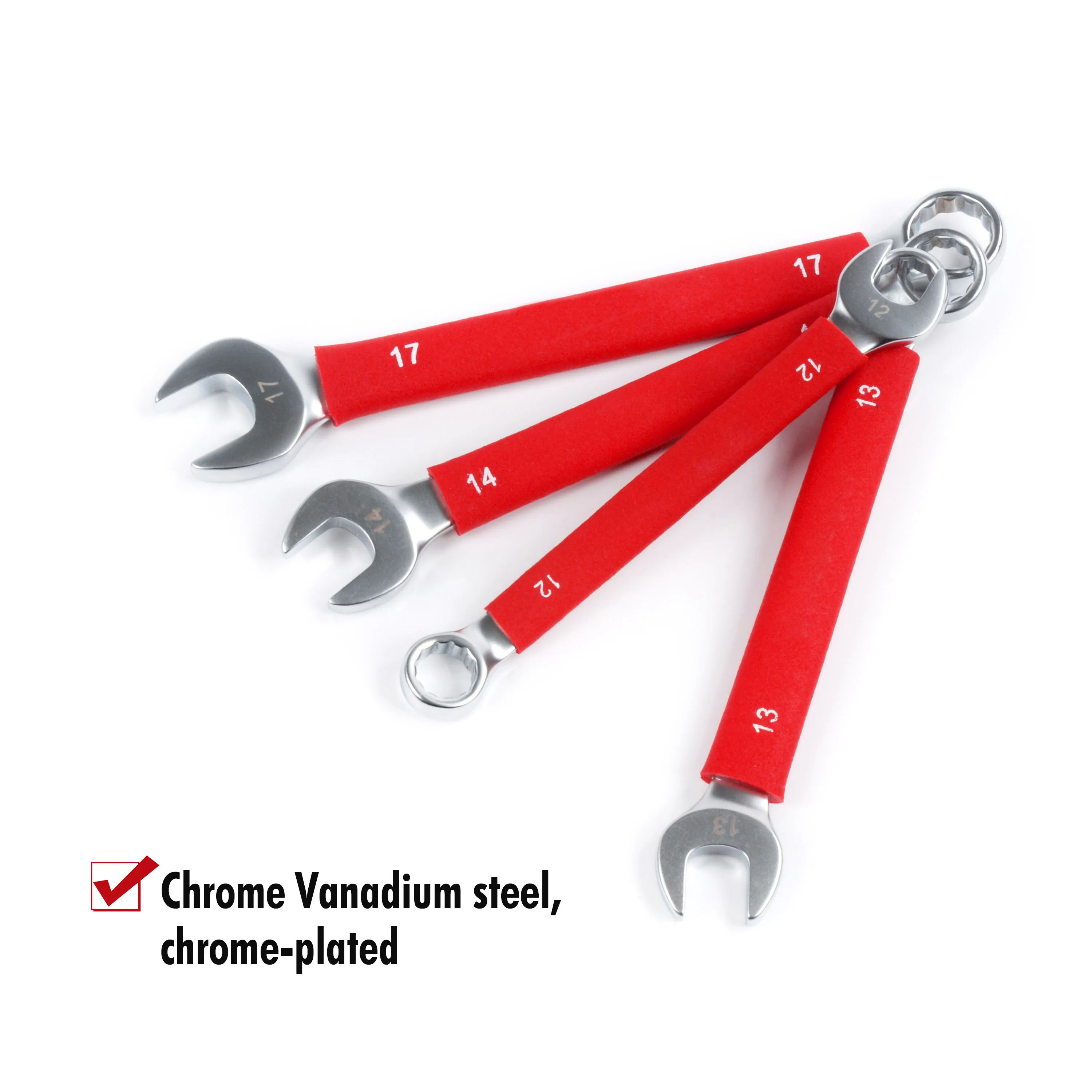 American Style Matte Finish surface Metric Mechanics Hand Tool Two Way Dipped Plastic Handle Combination Spanner Wrench