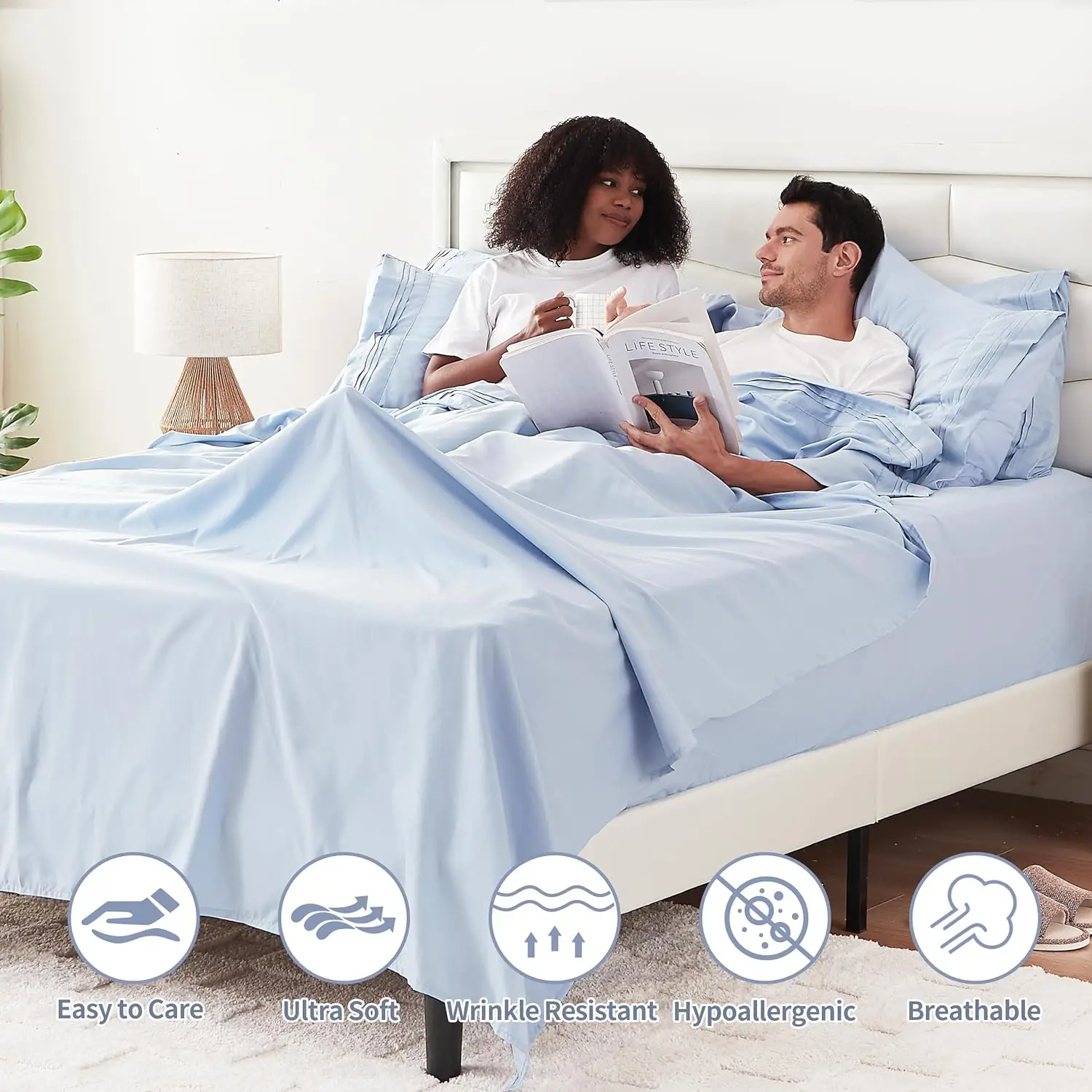 Комплект постельного белья из хлопка и 4 шт.