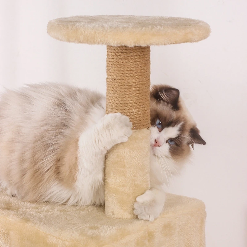 Multi-level Luxury Cat Climbing Frame Scratching Post Sisal Indoor Non-occupying Jump Platforms Stable Large Cat Climbing Tower
