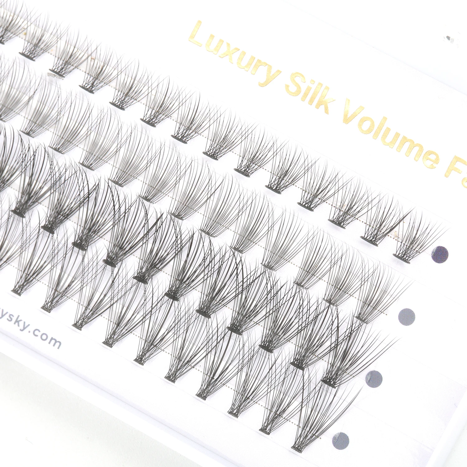 Jaunty Sky Heat Bonded Cluster Lashes Melt Flare DIY Eyelashes 10D 20D 30D 40D Hand Made Synthetic DIY Eyelash Extension Kit