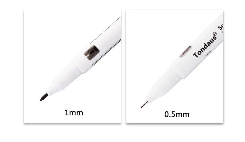 Surgical Double Headed 0.5mm 1mm Violet Ink Marker Pen Marker Body Skin Pen For Piercing PMU Accessories