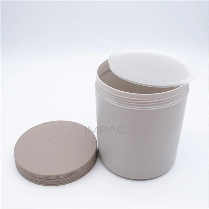 large size custom round PP plastic beauty salon hair cream lotion jar 1000ml