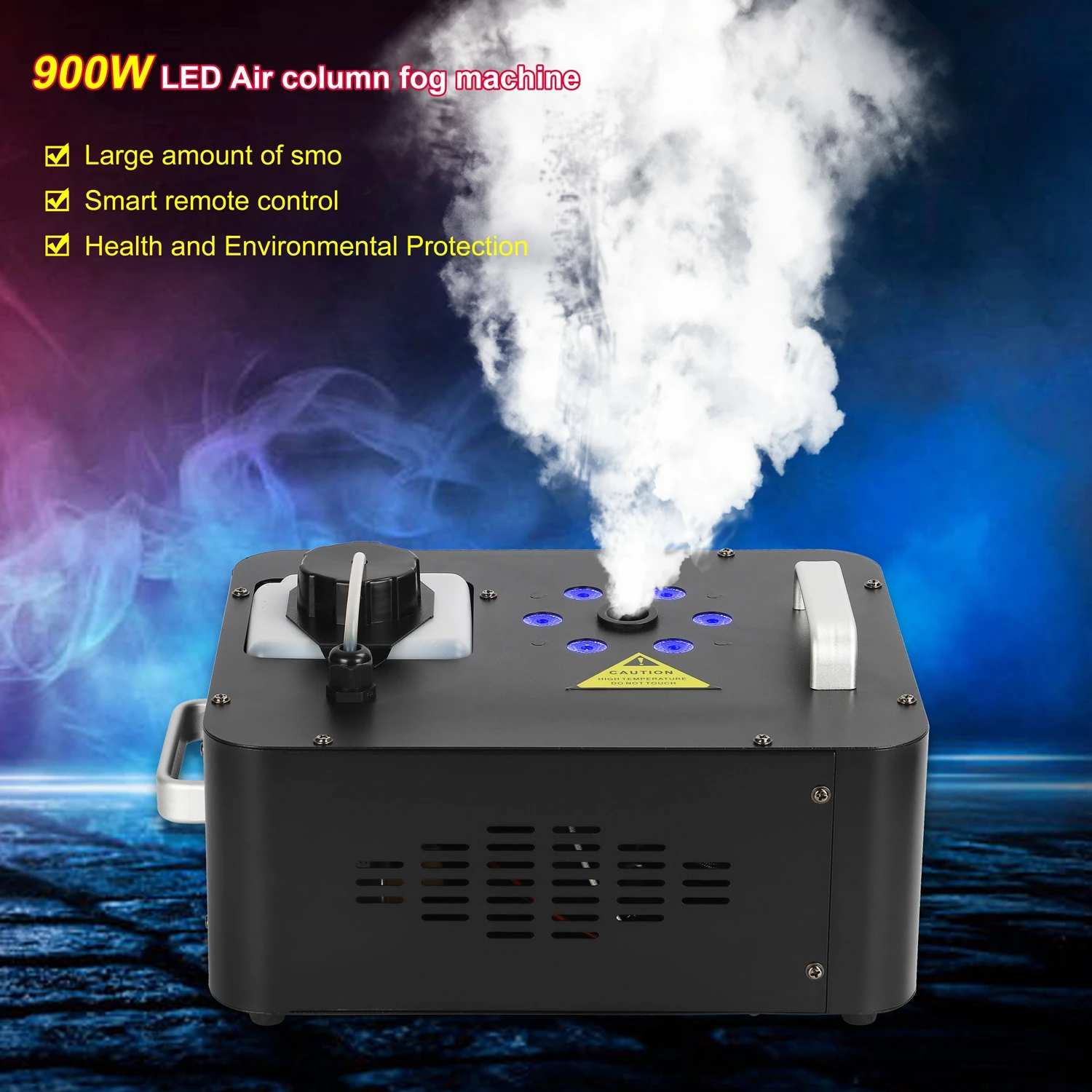 Fog Machine 900w Smoke Wireless Remote Control 6pcs Led RGB DMX512 Smoke Fogging Machine Liquid Vertical Fog Machine