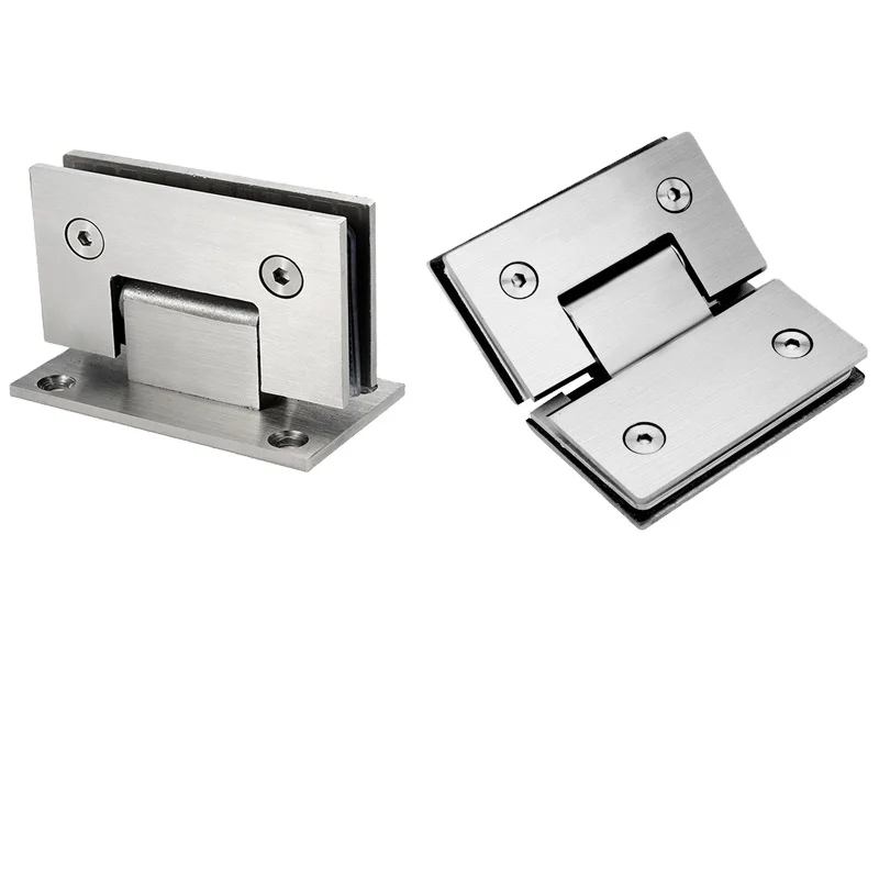 Black Polished Satin 180 Degree Frameless Sliding Stainless Steel Brass Glass To Glass Bathroom Hinge For Shower Door