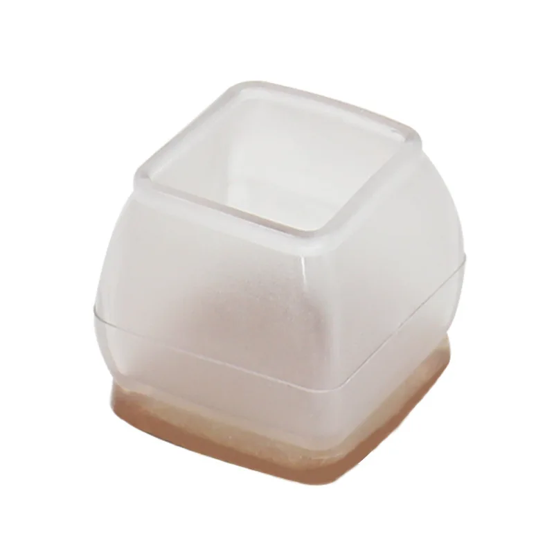 Chair Leg Floor Protectors for Hardwood Floors Silicone Chair Caps Covers Furniture Pads Sliders w/ Wrapped Felt Bottom