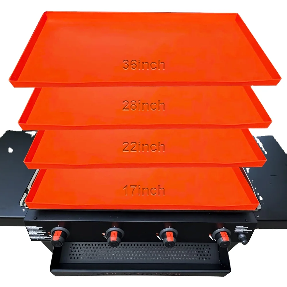Food grade BBQ outdoor grillmatte grill protective mat 36inch silicone griddle mat cover for blackstone