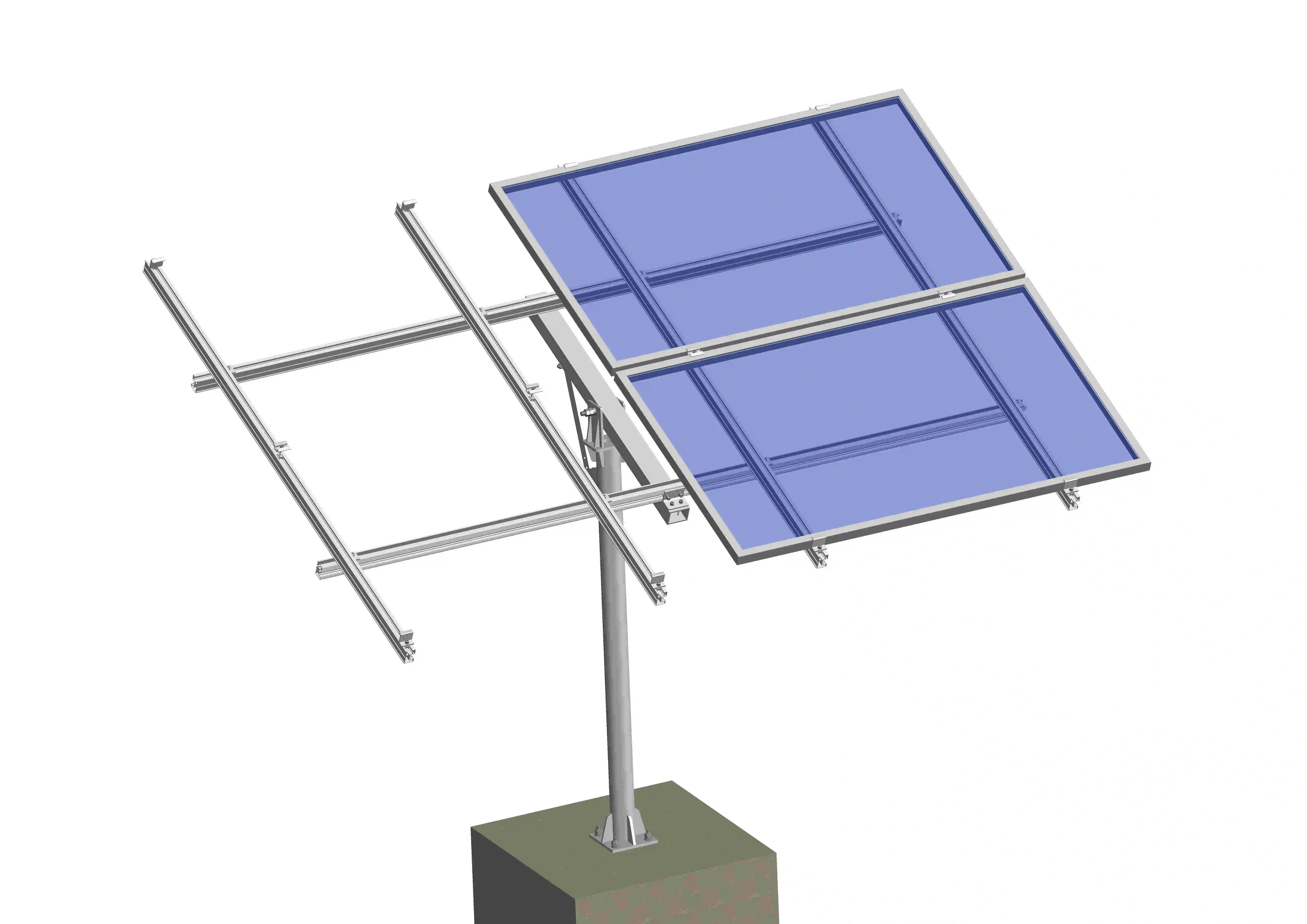 PV Power HDG steel single pole adjustable solar panel mounting brackets