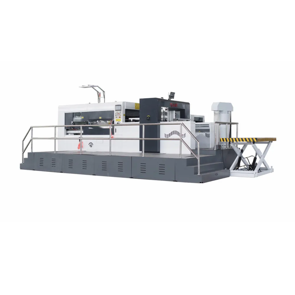 MY1300 computer control full automatic plat die cutting and creasing machine for pizza box