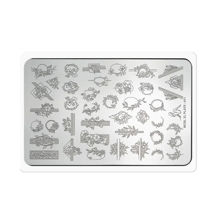 European American Style Nail Stamping Plate Rectangular Template Good-Looking Wear-Resistant Stainless Steel for Shipping